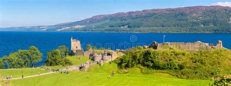 Urquhart Castle Along Loch Ness Lake Stock Image Image Of Urquhart