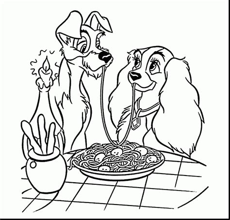 Lady And The Tramp Coloring Pages Download Free Coloring