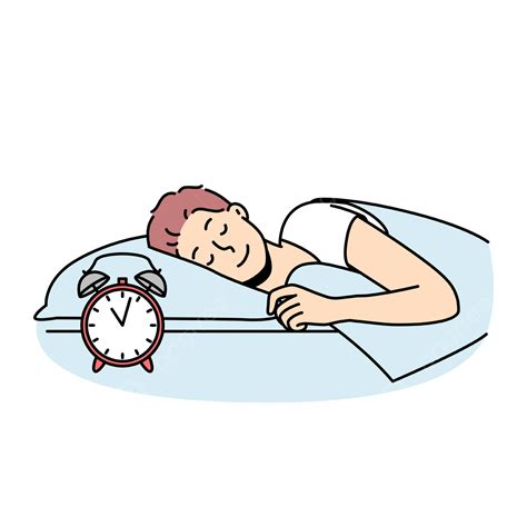 Man Sleeping In Bed Clipart