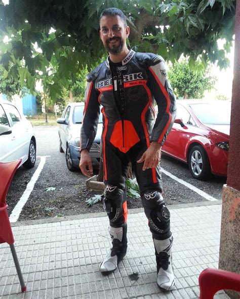 Bikers And More Sexy Biker Men Motorcycle Leathers Suit Mens