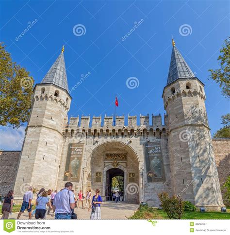 Topkapi Palace The Gate Of Salutation Istanbul Editorial Photography