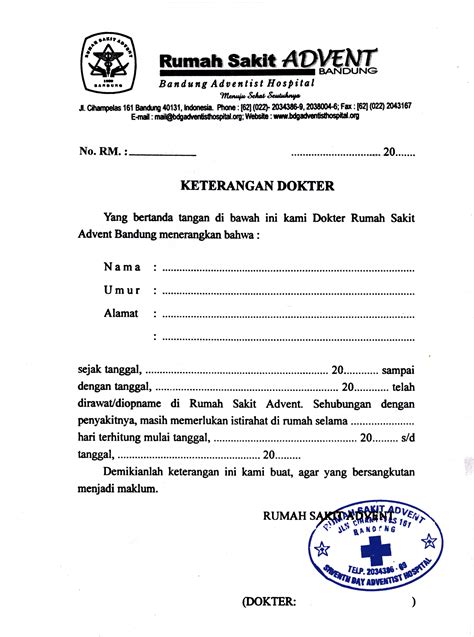 Detail Surat Keterangan Sakit Surabaya Koleksi Nomer 11