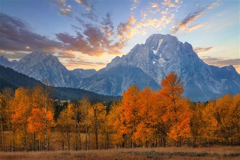 Autumn In The Tetons A Glorious Autumn Sunset At Grand Tet Flickr