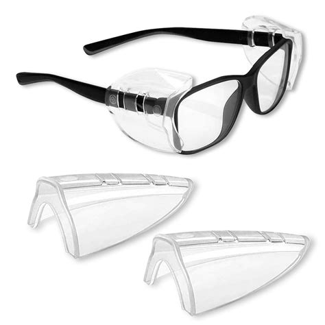 eeekit one pair slip on clear side shields for safety glasses safety glasses side shields fits