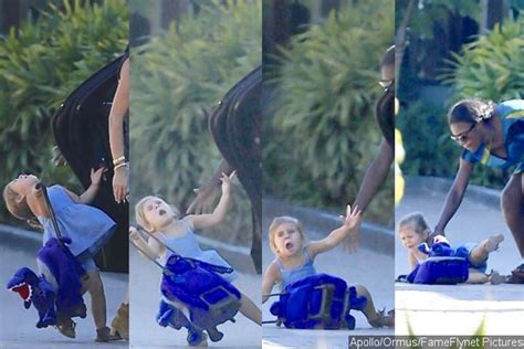 Kourtney Kardashians Daughter Penelope Falls Backward After Slamming Into Car Door