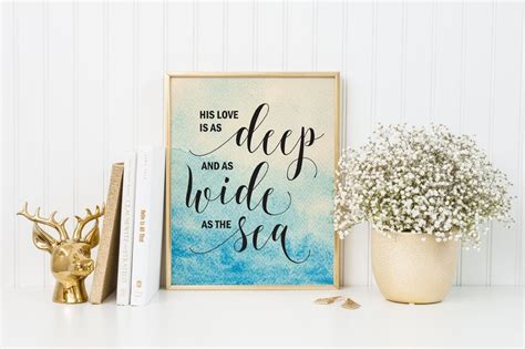 Watercolor Wall Art Print Bible Verse Scripture Quote Home Decor Or