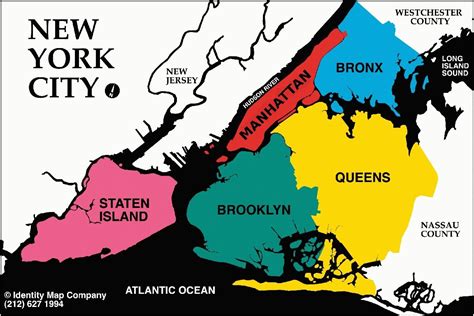 The Five Boroughs Of New York City Map Of New York Westchester New
