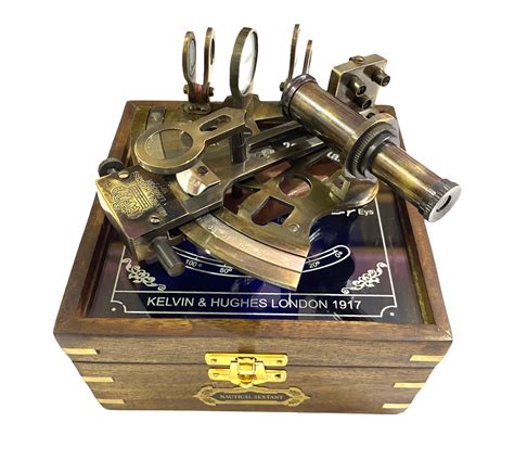 antique collectible nautical brass working german marine sextant w