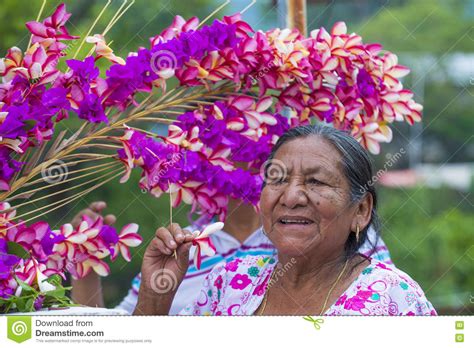 flower and palm festival in panchimalco el salvador editorial stock image image of festival