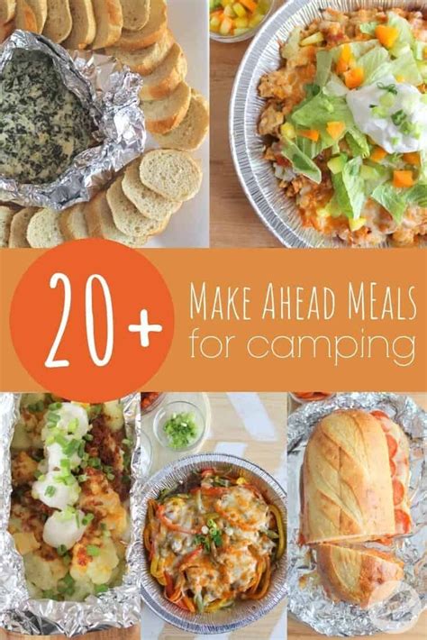 Make Ahead Meals For Camping Easy Camping Meals Camping Food Make Ahead Meals