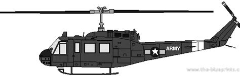 Bell 205 Uh 1 Huey Helicopter Drawings Dimensions Figures
