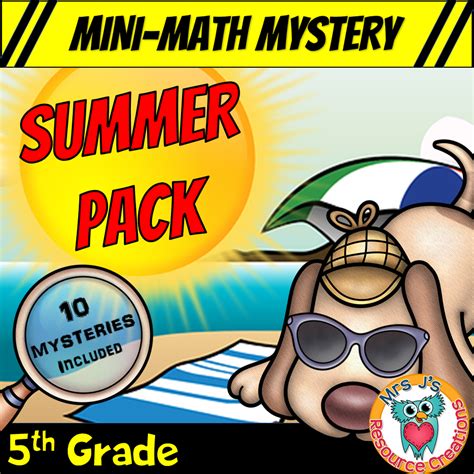 5th Grade Summer Mini Math Mysteries Teaching Resource Pack Mrs Js