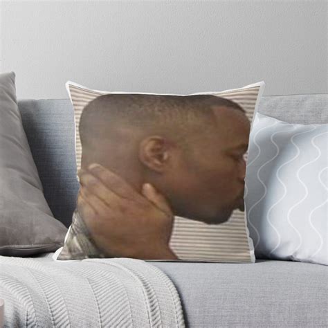 Two Black Men Kissing Meme Left Throw Pillow For Sale By Jridge98