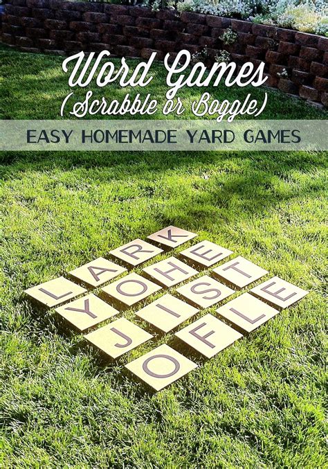 Cardboard Yard Games Scrabble Or Boggle This Summer