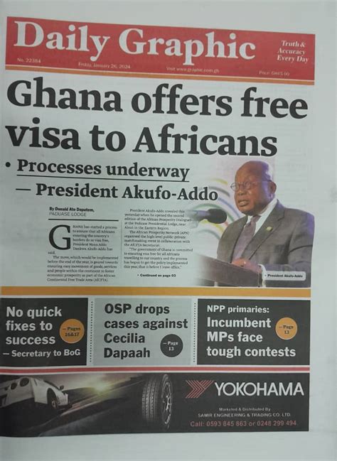 Todays Front Pages Friday January 26 2024 Myjoyonline