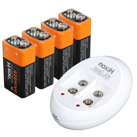 Hixon 9 Volt Rechargeable Batteries 9v 850mah 6f22