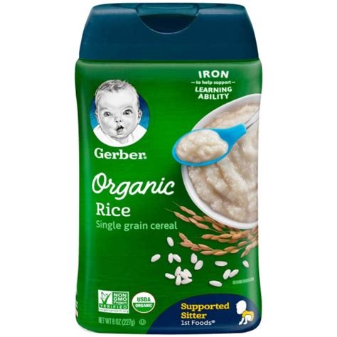 Gerber Organic Single Grain Rice Baby Cereal