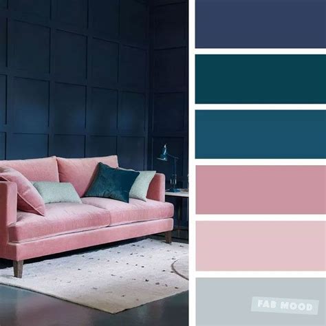 The Best Living Room Color Schemes Dark Blue Teal Pink