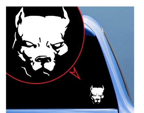 Decal For Pitbull Black And White Pitbull Vinyl Sticker Etsy