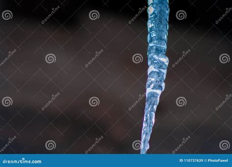 Close Up Of Shiny Icicles Stock Image Image Of Cave 110737639