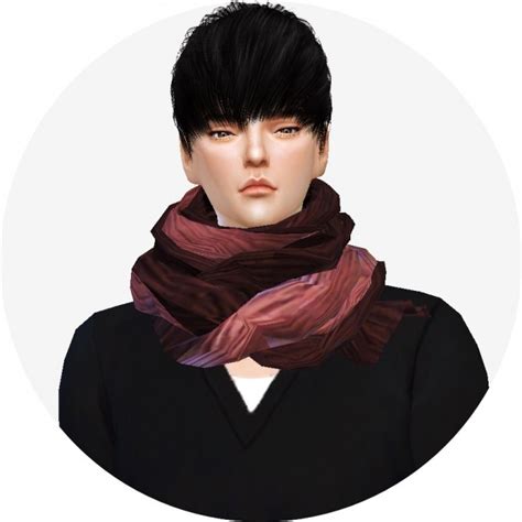 Male Two Tone Scarf At Marigold Sims 4 Updates