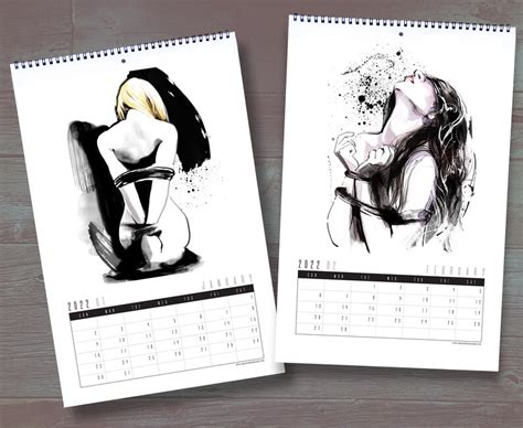 2022 Calendar Woman Nude Painting 2022 Wall Calendar 2022 Etsy Hong Kong