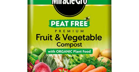 Miracle Gro Peat Free Premium Fruit And Vegetable Compost With Organic