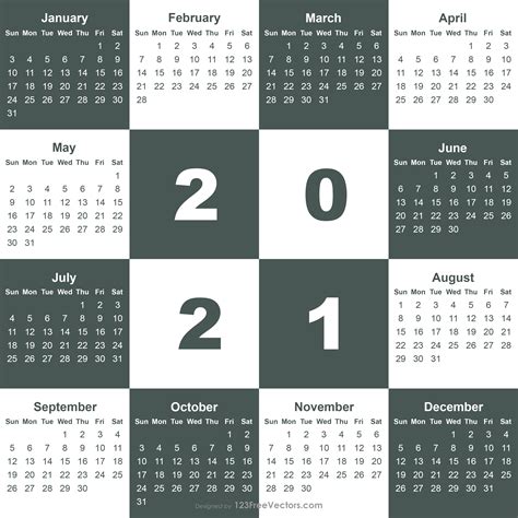 2021 Calendar With Week Number Printable Free 2021 Calendar With Week
