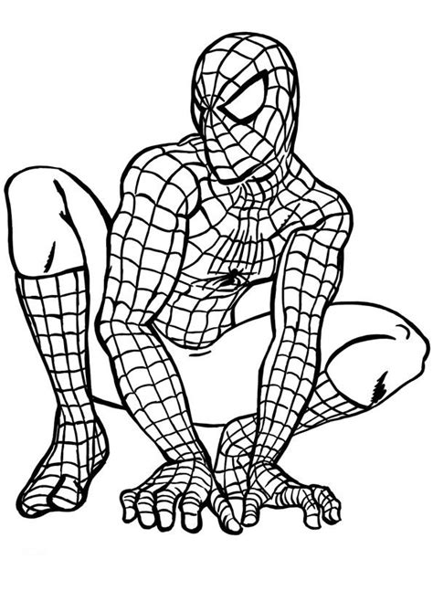 A large collection of coloring pages of the super hero spiderman. Spiderman coloring page: download for free print