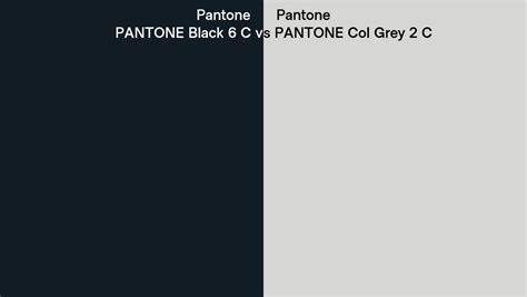 Pantone Black 6 C Vs Pantone Col Grey 2 C Side By Side Comparison