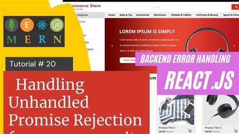 React Js Tutorial Handling Unhandled Promise Rejection Api For
