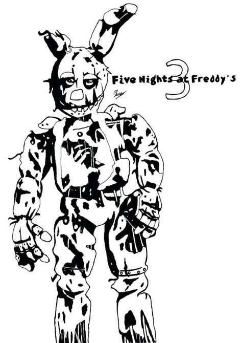 Springtrap Coloring Pages Coloring Home