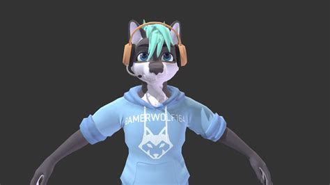 Wolf Vrchat Avatar Commission 3d Model By Shiimosa Fb41e88 Sketchfab