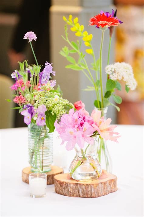 Beautiful And Eclectic Wildflower Wildflower Centerpieces Wedding