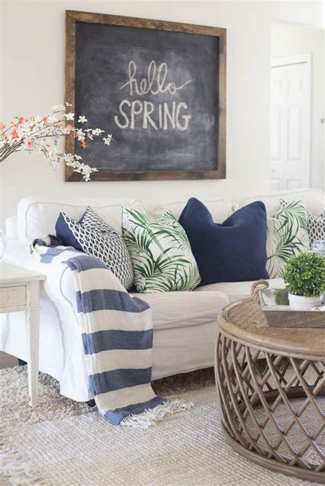 Living Room Spring Decorating Making Home Base