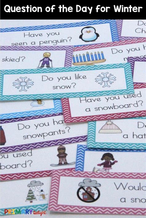 Question Of The Day For Winter Perfect For Preschool Kindergarten And