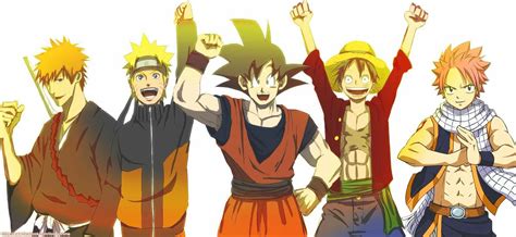 Naruto Luffy Goku Natsu Ichigo Anime Multiverse Foto