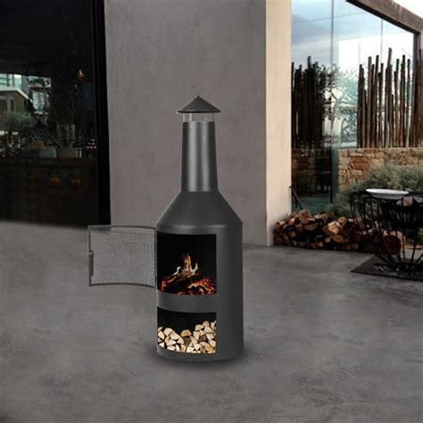 Fire pits are generally made of cast iron, stainless steel, brick or copper. iKayaa Chimney Metal Patio Garden Outdoor Fire Pit ...