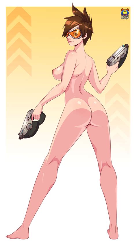 rule 34 ass female human kyoffie overwatch pistol solo standing tracer video game weapon 2063505