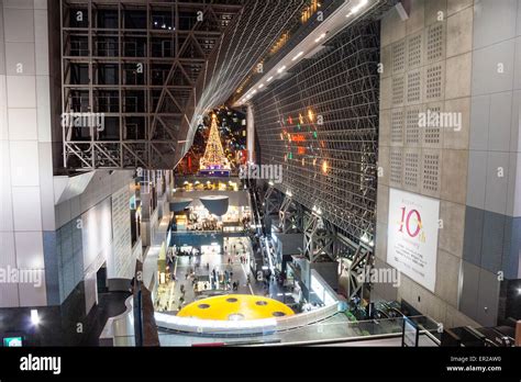 Interior Of Kyoto Station Designed By Hara Hiroshi At Night Viewed From