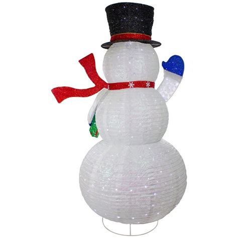 Northlight 71 Led Lighted White Iridescent Twinkling Snowman Outdoor