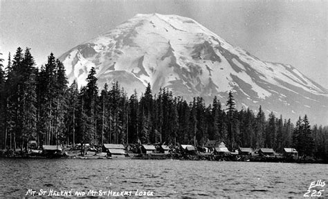 Mt St Helens Lodge With Mt St Helens In The Background Now Buried