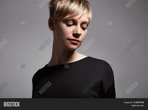 Pretty Short Haired Image And Photo Free Trial Bigstock