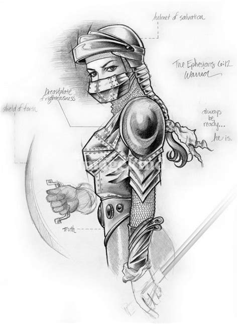 Female Warrior Armor Of God Sketch Coloring Page My Xxx Hot Girl