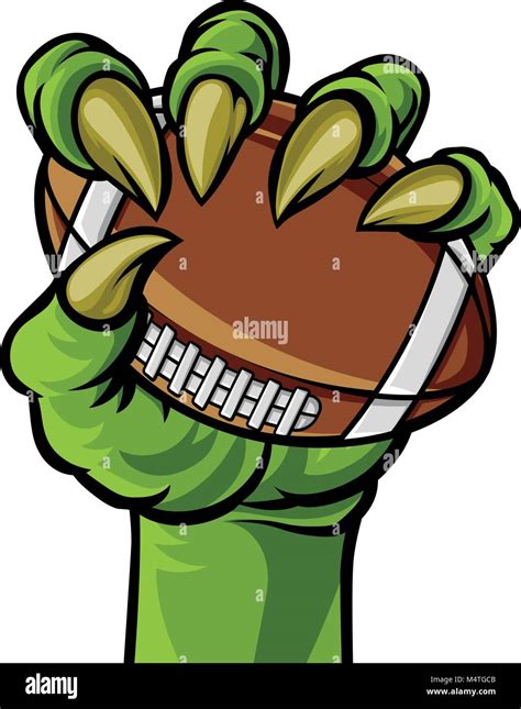 Claw Monster Hand Holding A Football Ball Stock Vector Image And Art Alamy