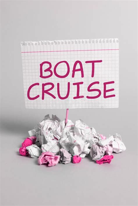 Text Sign Showing Boat Cruise Business Idea Sail About In Area Without