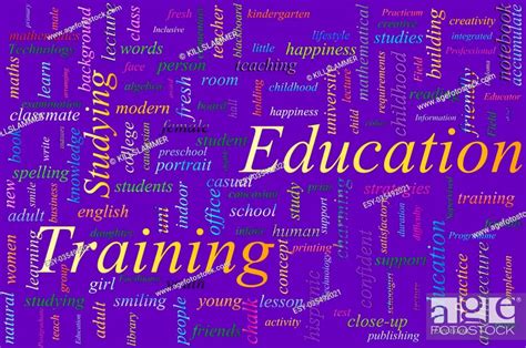 Word Cloud Concept Illustration Of Education Training Stock Photo