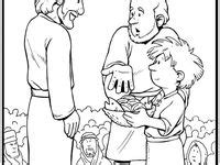 Jesus feeds 5000 coloring page and skit: 75 best Jesus feeds the five thousand images on Pinterest ...