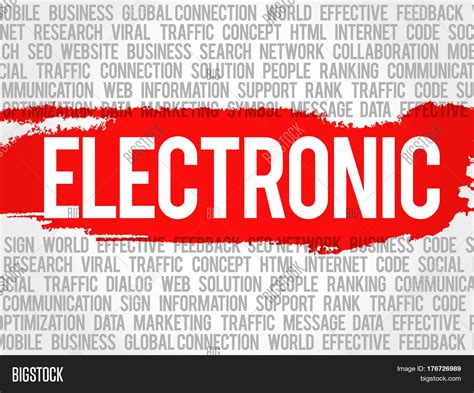 Electronic Word Cloud Image And Photo Free Trial Bigstock