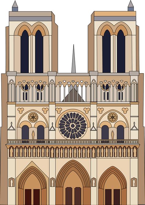 Notre Dame De Paris Side View Png High Resolution